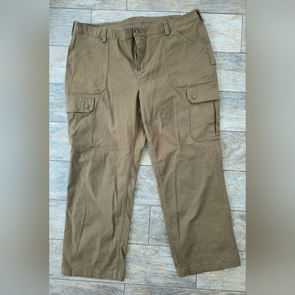 Duluth Trading Co Womens Tan Cargo Pants Sz 20 X 29 Curvesetter